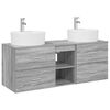 vidaXL Badezimmerschrank-Set 3 stk. Grau Sonoma 49,5 x 44,5 x 65 cm