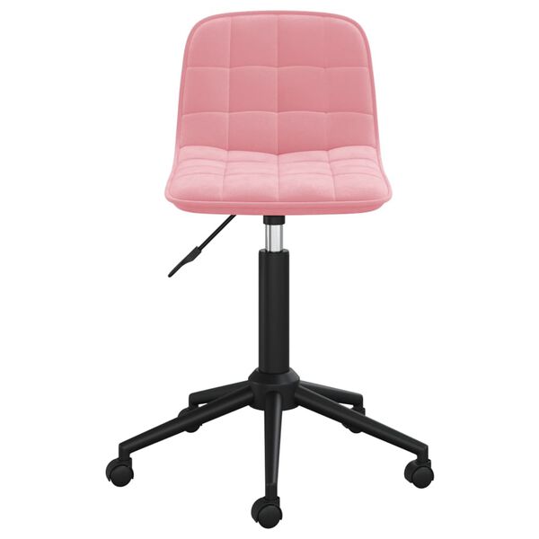vidaXL Esszimmerst&uuml;hle 2 Stk. Drehbar Rosa Samt
