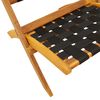 vidaXL Gartenst&uuml;hle 2 Stk. Klappbar Schwarz Massivholz Akazie & Stoff