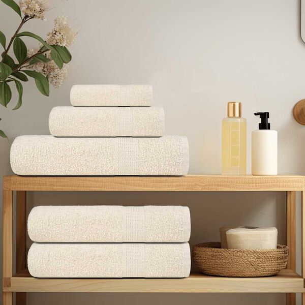 vidaXL Duscht&uuml;cher FROGN 2 Stk. Creme 70x140 cm 360 g/m&sup2;