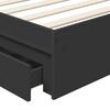 vidaXL Aufbewahrungsbett Schwarz 100 x 200 cm Holzwerkstoff