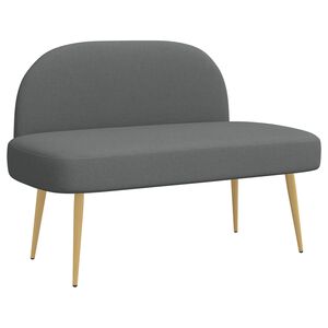 vidaXL Gepolsterte Bank mit R&uuml;ckenlehne Dunkelgrau 110 x 60 x 76 cm