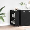 vidaXL Schrank Mit Rad Schwarz Eichen-Optik 60 x 22 x 79 cm