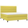 vidaXL Boxspringbett mit Matratze & LED Gr&uuml;n 180x200 cm Stoff