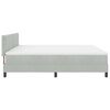 vidaXL LED Boxspringbett mit Matratze Hellgrau 200 x 200 cm Samt