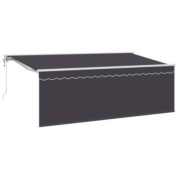 vidaXL Einziehbare Markise Anthrazit 400 x 200 cm Stoff