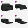 vidaXL Schlafsofa 110cm Schwarz Stoff