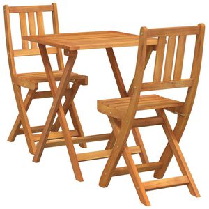 vidaXL Bistrogarnitur 3 pcs &Ouml;l-Natur Massivholz Akazie