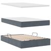 vidaXL Aufbewahrungsbett mit Matratze Dunkelgrau 120 x 190 cm Samt