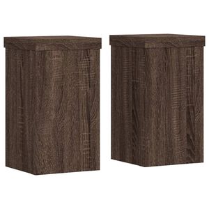 vidaXL Pflanzenst&auml;nder 2 Stk. Braun Eichen-Optik 10 x 10 x 18 cm