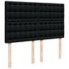 vidaXL Ottoman-Bett mit Matratze Schwarz 140x190 cm Stoff