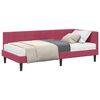 vidaXL Eckbettgestell mit Matratze 2 stk. Weinrot 100 x 200 cm Samt