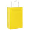 vidaXL Papiertragetaschen 250 Stk. mit Henkeln Gelb 21x11x31 cm