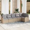 vidaXL Gartensofa-set Beige Poly-Rattan