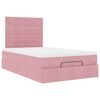 vidaXL Ottoman-Bett mit Matratzen & LEDs Rosa 120x190 cm Samt