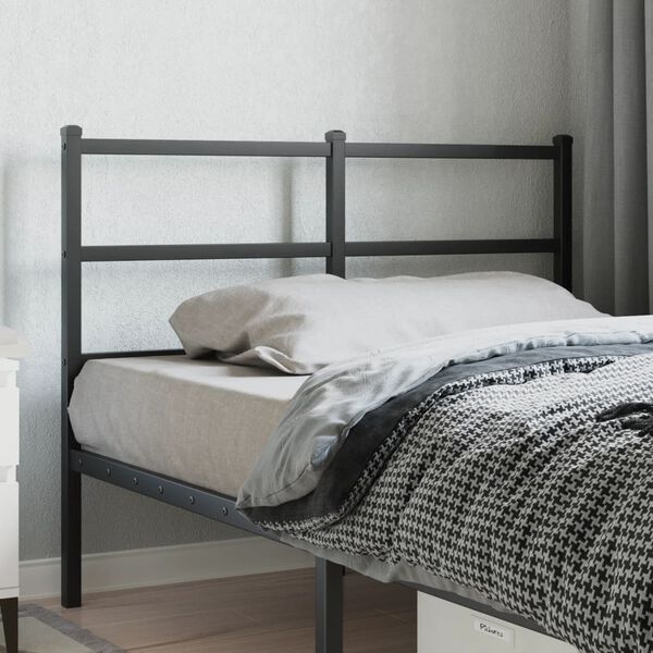 vidaXL Kopfteil Metall Schwarz 120 cm