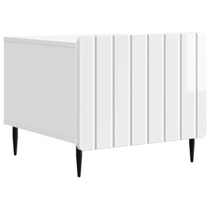 vidaXL Couchtisch Hochglanz Wei&szlig; 49 x 50 x 42 cm Holzwerkstoff
