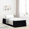 vidaXL Bettgestell mit Matratze mit Matratze 2 pcs Schwarz Stoff