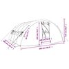 vidaXL Gew&auml;chshaus mit Stahlrahmen Wei&szlig; 20 m&sup2; 5x4x2,3 m