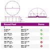 vidaXL Pool-Dome Blau 405 x 405 x 192 cm