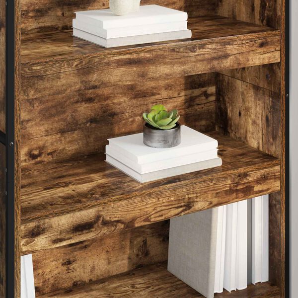 vidaXL B&uuml;cherregal 2 pcs Raucharbe 80 x 30 x 155 cm Holzwerkstoff