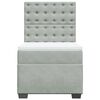 vidaXL Boxspringbett mit Matratze Hellgrau 90x190 cm Samt