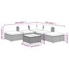 vidaXL 6-tlg. Garten-Lounge-Set mit Auflagen Poly Rattan Braun