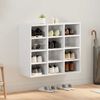 vidaXL Schuhschrank mit Regal Wei&szlig; 77,5 x 30 x 67 cm Holzwerkstoff