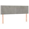 vidaXL Boxspringbett mit Matratze & LED Hellgrau 140x200 cm Samt