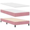 vidaXL Boxspringbett mit Matratze mit Kopfteil Rosa 90 x 190 cm Samt