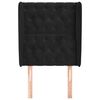 vidaXL Kopfteil mit Ohren Schwarz 83x23x118/128 cm Samt