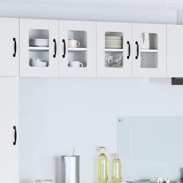 vidaXL K&uuml;chenschrank 2 pcs Wei&szlig; 60 x 31 x 40 cm Holzwerkstoff
