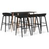 vidaXL 7-tlg. Bar-Set Schwarz