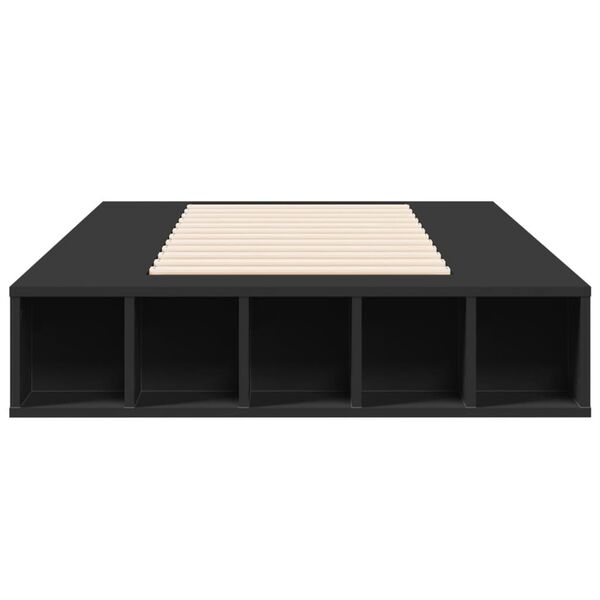 vidaXL Bettgestell Schwarz 90x190 cm Holzwerkstoff