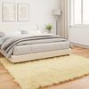 vidaXL Kunstschaffell Teppich Tafalla Creme 240 x 240 cm Polyester