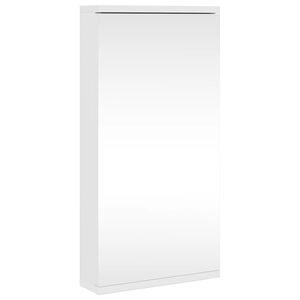 vidaXL Eck-Spiegelschrank Wei&szlig; 30x24x60 cm