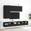 vidaXL TV-Wandschrank Schwarz 60x30x30 cm Holzwerkstoff