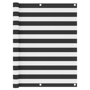 vidaXL Balkon-Sichtschutz Anthrazit und Wei&szlig; 120x600 cm Oxford-Gewebe