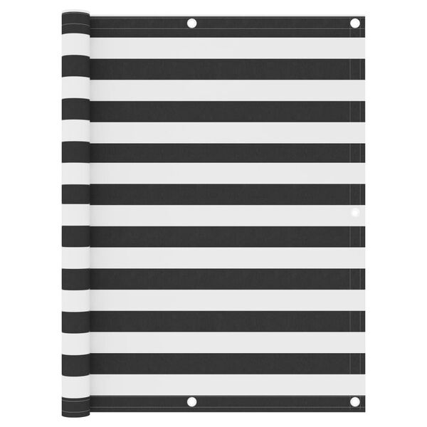 vidaXL Balkon-Sichtschutz Anthrazit und Weiß 120x600 cm Oxford-Gewebe