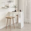 vidaXL Bartisch mit Regal Hochglanz-Wei&szlig; 102x50x103,5 cm Holzwerkstoff