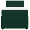 vidaXL Boxspringbett mit Matratze Dunkelgr&uuml;n 90x200 cm Samt