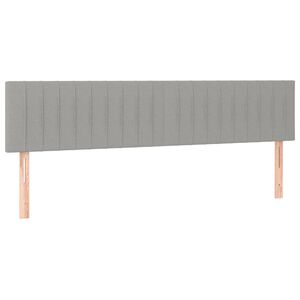vidaXL Kopfteile Hellgrau 180x5x78/88 cm Stoff