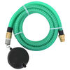vidaXL Saugschlauch mit Messing-Anschl&uuml;ssen Gr&uuml;n 1,1" 7 m PVC