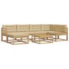 vidaXL Outdoor-Sofagarnitur 7 stk. Wei&szlig; und Beige