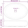 vidaXL Aufsatzwaschbecken Braun und Blau Oval 59x40x15 cm Keramik