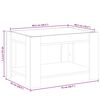 vidaXL LED-Couchtisch Grau Sonoma 73x53x45 cm Holzwerkstoff