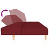 vidaXL Schlafsofa 2-Sitzer Weinrot Stoff