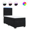vidaXL Boxspringbett mit Matratze Schwarz 90x190 cm Samt