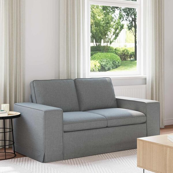 vidaXL Sofa 120cm Hellgrau Metall