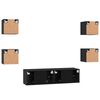 vidaXL TV-Schrankset 6 pcs Schwarz Eichen-Optik Holzwerkstoff